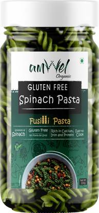 Amwel Organic Gluten Free Spinach Pasta | 220g x 1pc | No Wheat | Power of Spinach Fusilli Pasta