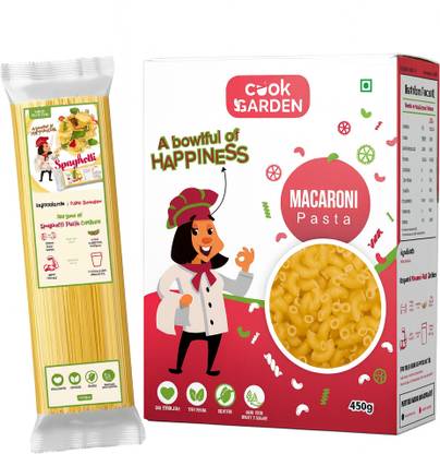 Cook Garden 100% Semolina |High Protein Healthy Diet|Maida & Cholesterol Free, Spaghetti and Macaroni Pasta