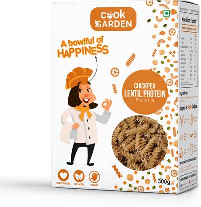 Cook Garden Chickpea Lentil Protien Pasta | High Fiber | High Energy & Cholesterol Free Fusilli Pasta