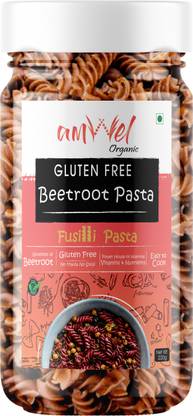 Amwel Organic Gluten Free Beetroot Pasta | 220g x 1pc | No Wheat | Power of Beetroot Fusilli Pasta