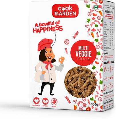 Cook Garden Multi Veggie Pasta |High Protein, No Maida |Easy Digestion Healthy Food Fusilli Pasta