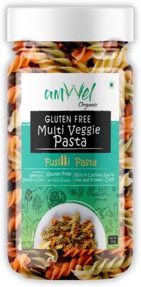 Amwel Organic Gluten Free Multi Veggie Pasta | 220g x 1pc | Beetroot, Spinach & Corn Fusilli Pasta