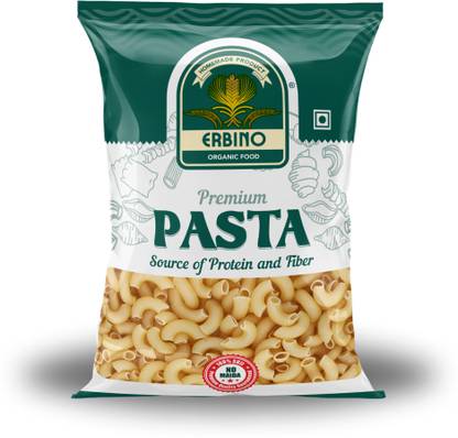ERBINO Macaroni Pasta | Vegetarian | 100% Durum Wheat Semolina- No Maida | 450Gm Macaroni Pasta