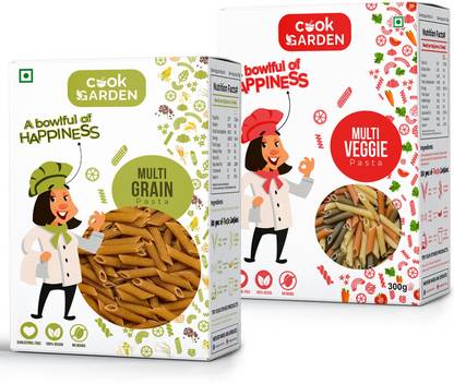 Cook Garden Multiveggie & Multigrain | High Protein Healthy Diet | Maida & Cholesterol Free Penne Pasta