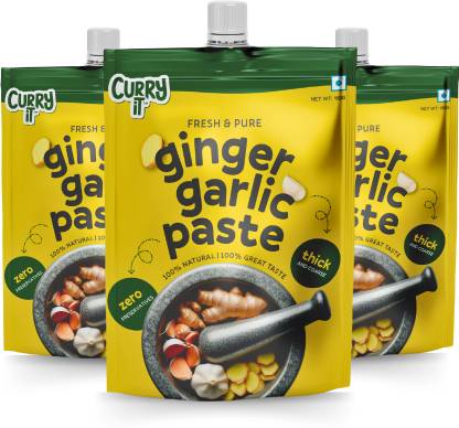CURRYIT Preservative Free Ginger Garlic Paste ( 450g, Pack of 3 )