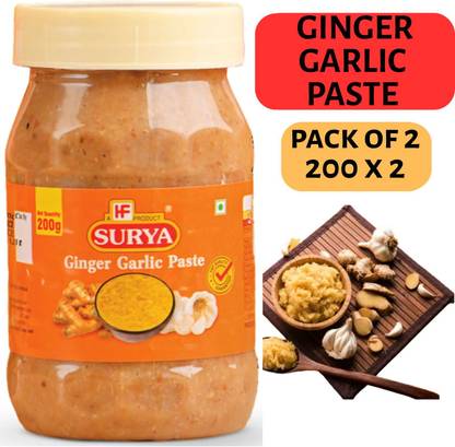 Surya 400gm Ginger Garlic Paste (Pack of 2; 200g each) | Adrak Lehsun Paste