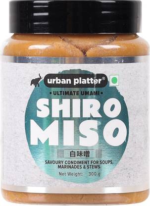 urban platter Shiro Miso Paste, 300g Jar [All Natural, Light Miso & Soy-Based]