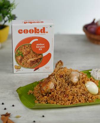 Cookd Ambur biryani Kit for ( 3 Serves ) | Ready to cook authentic biryani Kit 500 g