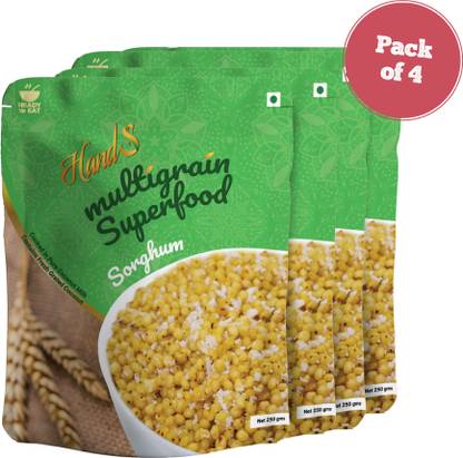 Hands Organic Sorghum Multigrain Superfood | Fresh | All-Natural (250gms Pack of 4)