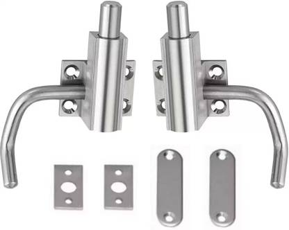 HARI TRADERS Automatic Tower Bolt (Fully Brass, S.S. Finish, Pack fo 2 Piece) Top Patch Fitting