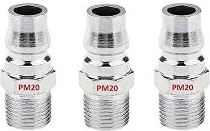 Gati Export PM20 Pneumatic Air Line Hose Quick Release Fittings Connector (Pack Of 3 Pc) Connector Patch Fitting