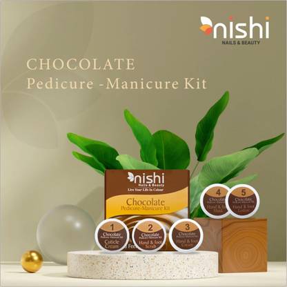 Nishi Chocolate Manicure Pedicure Kit for Unisex, 20g each..