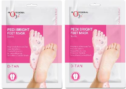 O3+ Pedi Bright Foot Socks Cream Mask