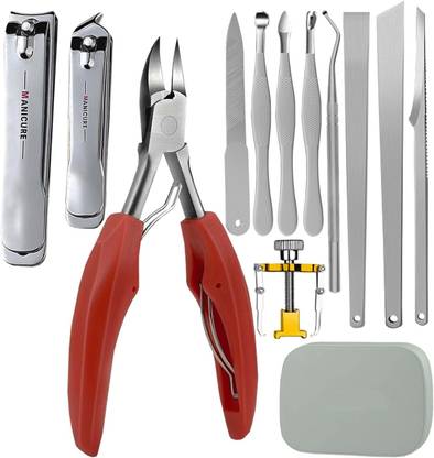 THR3E STROKES Ingrown Toenail Clipper Cutter Thick Nail Clipper Pedicure Knife Callus Remover