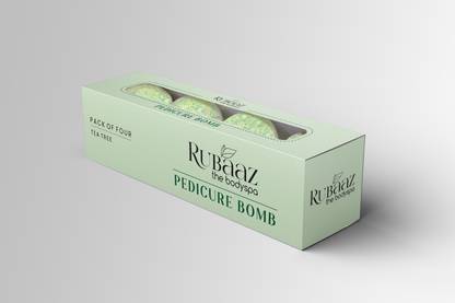 RUBAAZ Pedicure Bomb Pack of 4 (Tea Tree)