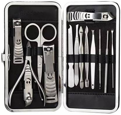ManicureSet 12 Pcs Manicure Set for Women, Stainless Steel Nail Care Kit with Leather Case
