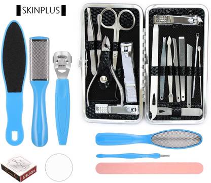 skinplus 24 Tools For Manicure & Pedicure tools Kit Grooming Nail Care Tools