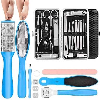 GLOW IT Professional Manicure Set Pedicure Tools Stainless Steel Foot Care Foot File