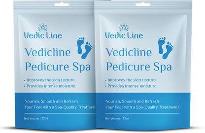 Vedic Line Pedicure Spa Kit | Infused with Neem Oil| Promotes Freshness (Pack of 2)