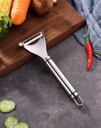 Top Chef Stainless Steel Smooth Double-edged Peeler for Fruits & Vegetables with Swivel Blades, SUS 304 Grade Steel, Y Shaped Peeler