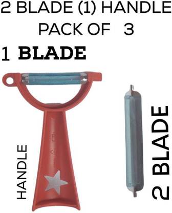 TUPPERWARE Y Shaped Vegetable Peeler 2 Blades + 1 Handle Red (Pack of 3) Y Shaped Peeler