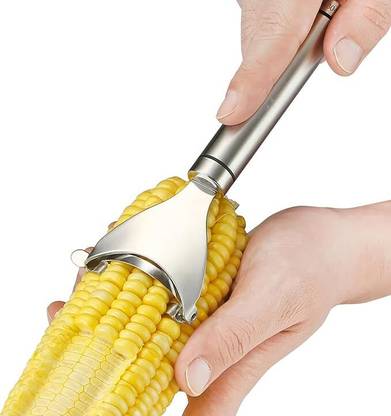 GorillaGrrip Stainless Steel Corn Peeler with Ergonomic Ultra Sharp Blades Y Shaped Peeler