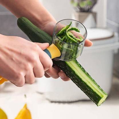 Homevilla Fruit Peeler with Container Multi-Function Vegetable Peeler with Storage Box Straight Peeler
