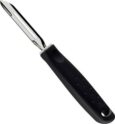 Tramontina Utilitá Stainless Steel Manual Potato Peeler with Black Polypropylene Handle Straight Peeler