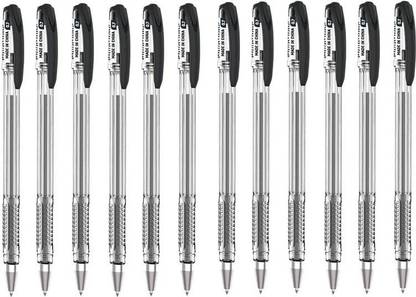 Deli 0.7 mm Tip Black Ball Pen for Students, Office Use,Shop & Exams Low Odor Ball Pen