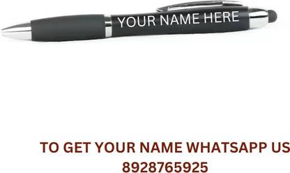 MKHUB Personalised Coloured LIGHT UP Pen with Stylus for Phone - Engrave Any Name Ball Pen