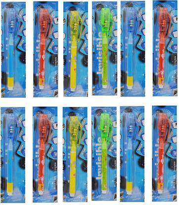 affordy collection UV Light Invisible Colorless Ink Pen Glow in the Dark(Set of 6) Calligraphy