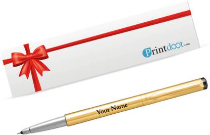Printdoot.com Personalized Pen with Name, Customized Parker Vector Gold GT Roller Ball Pen