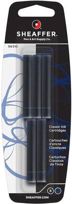 SHEAFFER Pack of 5 - Skrip Universal Blue/Black Colour Ink Cartridge