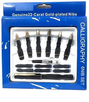 Kandle Skygold Calligraphy 6 Nib Pen Set Calligraphy