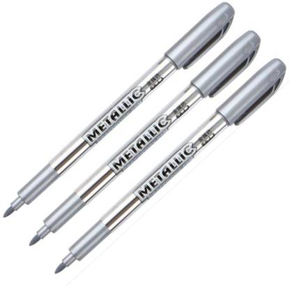 feelhigh Metallic Marker Pens, silver Metallic Permanent Markers Multi-function Pen
