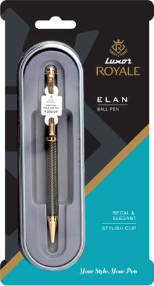LUXOR Royale Elan Gunmetal Body Gold Trim Ball Pen