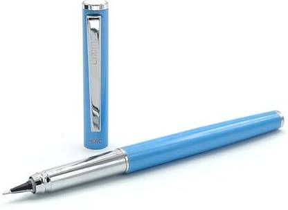 Gold Leaf Hero 70 All Round Metal Body Fountain Pen,Smooth 360 Degree Nib (Skyblue). Fountain Pen