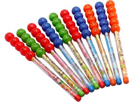 Ledos Set Of 10 Cute Emojis Edition Non-Sharpening Pencils For School Children Kids Mechanical Pencil