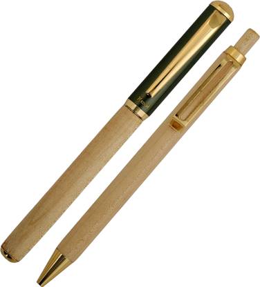 Krink Pen R022_B270 Black Cap and Wooden Body Pen Gift Set