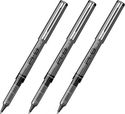 Scrikss PI-8 Roller Pen 0.7mm - Fast Drying Ink, Chrome Plated Tip, Ink Level Indicator Roller Ball Pen