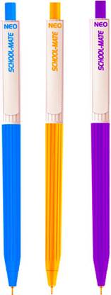 CS Add Gel Neo Ball Pen Schoolmate Click Ball Pen Blue Pack of 20 Pens Ball Pen