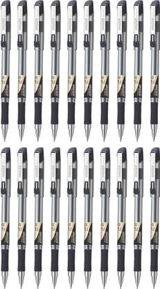 HAUSER Fluidic Ball Pen Box Pack | 0.55 mm|Elegent Looks | Black Ink, Comfortable Grip Ball Pen