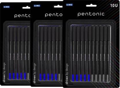 Pentonic PENTONIC Ball pen | Blue & Black | Pack of 10 × 3 Ball Pen