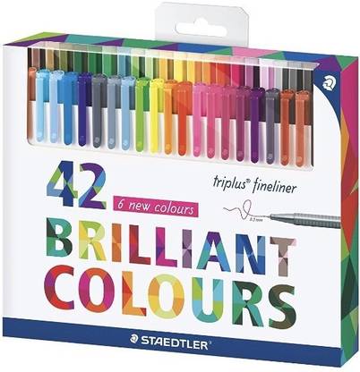 STAEDTLER ART NO-(334C42) 42 TRIPLUS FINELINER PEN SET FOR ARTISTS (MULTICOLOR) Fineliner Pen