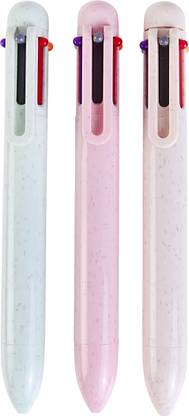FRKB 6 in 1, 0.7 Multicolor Ball Point Retractable Pen Set Ball Pen