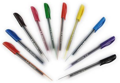 ABC Season Store 10 Different Colors Pen in 1 Pack | Set Of 2 Packs Ball Pen