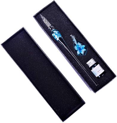 Levin Crystal Glass Dip pen Fountain Pen Ink Holder Set Calligraphy