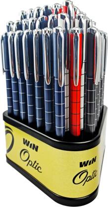 विन ऑप्टिक स्क्वायर 50 पेंस (45 ब्लू+5 ब्लैक)|स्मूथ राइटिंग|स्कूल,ऑफिस|स्टेशनरी बॉल पेन