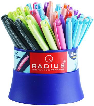 Radius Happy Gel Pen | Tip Size 0.7 | Low Viscosity Ink | Gel Pen