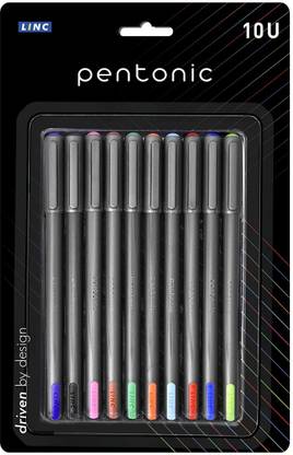 Pentonic 1.0 mm Ball Pen Blister Pack | Sleek Matte Finish Body, Effortless Writing Ball Pen